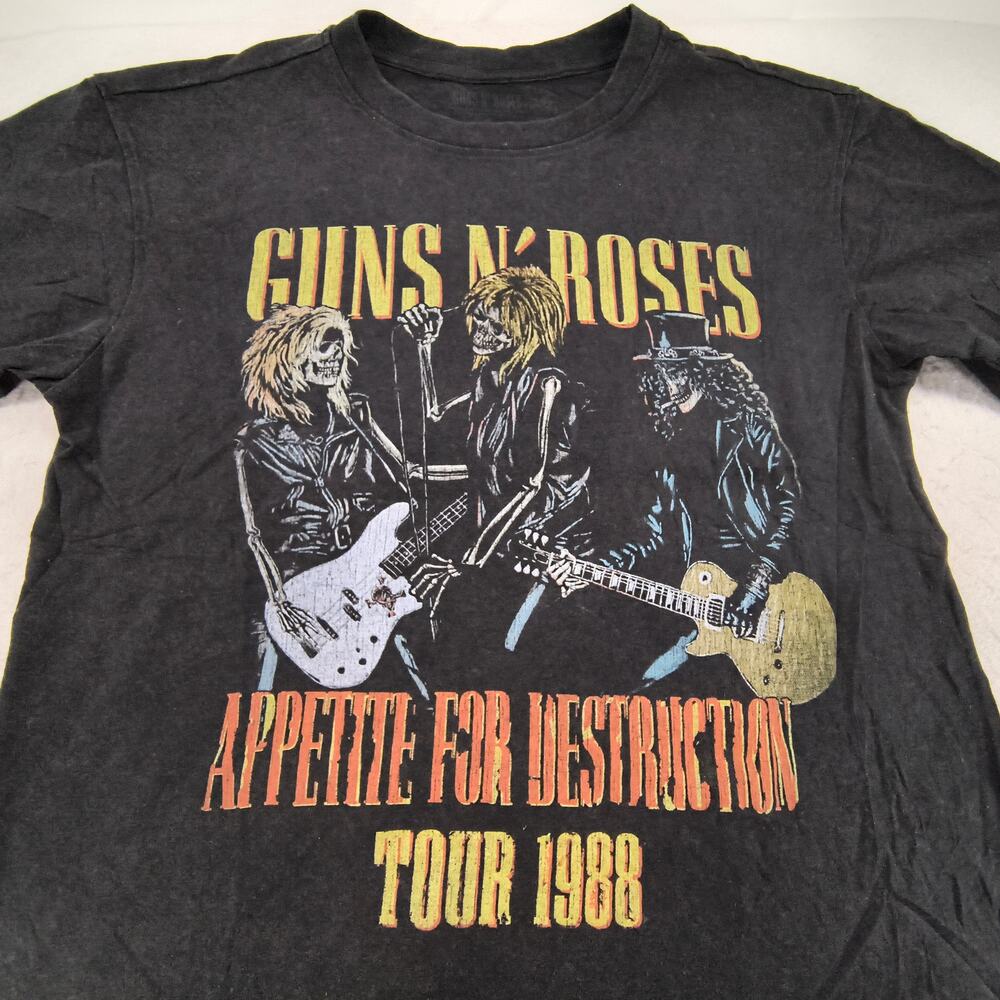 Guns N Roses Short Sleeve Crew Neck Band T Shirt Adult Mens Size Medium M Black